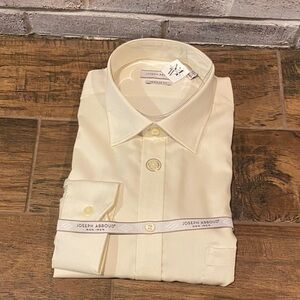 Joseph Abboud Cream Men's Dress Shirt-rp